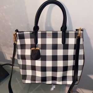 Lauren Ralph Lauren Black and White Checkered Tote